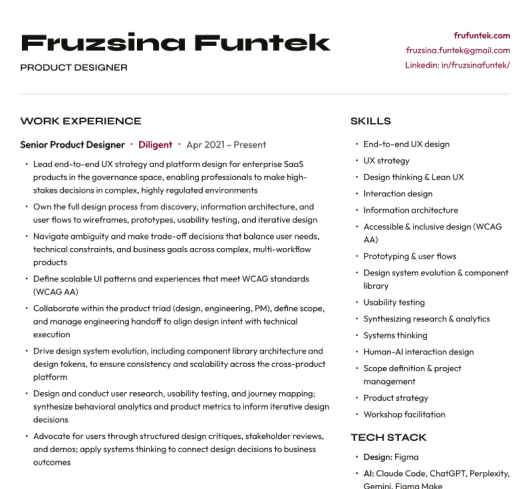 Fruzsina Funtek's resume