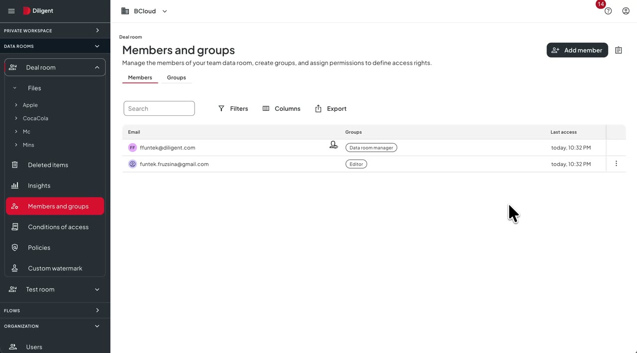VDR mode and the Allow member visibility permission